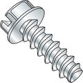 Kanebridge Sheet Metal Screw, 1/4"-10 x 2 in, Zinc Baked Hex Head Slotted Drive 1432LSW